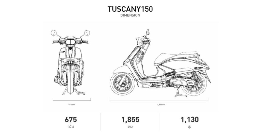 สเปคเครื่องยนต์-รถมอเตอร์ไซต์Tuscany150-GPX Safariworld รถมอเตอร์ไซค์ GPX Drone โดย 52Moderbike ตัวแทนจำหน่ายอย่างเป็นทางการ